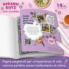 Text: "SHARE YOUR BEAUTIFUL ARTWORK" und Anweisung, Kunstwerke in sozialen Medien zu teilen. Illustration: Farbstifte, Kaktus.