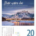 Zitat: "Flüsse wissen das: Es gibt keine Eile. Irgendwann werden wir ankommen." Darunter eine winterliche Stadtansicht.