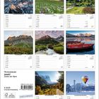 Wochenkalender, Zauber der Alpen, 25 Euro, ISBN 978-3-38179-024-8. Neun Fotos von alpiner Landschaft, KORSCH VERLAG Logo.