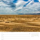 Strand von Rauðisandur · Vestfirðir. Kalenderdaten: 15-21 März, 11. Woche. Oben Himmel und Sandlandschaft.