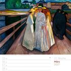 Textangaben: "11. Woche März 2027, 15. Mo, 16. Di, 17. Mi, 18. Do, 19. Fr, 20. Sa, 21. So, Frühlingsanfang, Palmsonntag". 

Gemälde von Personen auf einer Brücke.