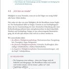 Fazit: Verstopfung ist ernstzunehmend. Ursachen vielfältig. Ärztlicher Rat empfohlen. Toilette und Stuhlgang wichtig. Abschnitt 4.6: Müdigkeit bei Krankheit.