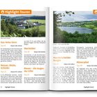 Text: Highlight-Touren, Blick nach Dohm, Dauer 3:45, 13,6km. Beschreibung von Wanderwegen und Landschaften in der Eifel.