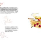 HERVORHEBEN UND IN DEN VORDERGRUND STELLEN. Zeichnen nach der Natur. Illustration: Teller, Kirschen, Marmelade, Brot.