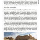 Ein Text über die Geschichte Usbekistans, mit Fokus auf Nomaden und Siedler. Unten ein Foto einer Wüstenfestung.