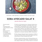 Für 2 Personen • 20 Min. Zubereitung • Pro Portion ca. 560 kcal

Soba-Avocado-Salat, gesunder Genuss aus Japan, Zutatenliste und Zubereitungsschritte.