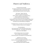 „Platero auf Mallorca“ ist der Titel. Der Text beschreibt eine ruhige Begegnung mit einem Esel und erinnert an das Buch „Platero und ich“.