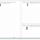 Links: Freitag, 31; rechts: Samstag, 1 und Sonntag, 2, August. Kalenderseiten mit Zeilen für Notizen.