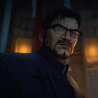 Ich kann keine Texte oder prominenten Personen erkennen. Eine Illustration zeigt eine ernste Person mit Brille und Bart.