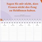 "Sagen Sie mir nicht, dass Frauen nicht das Zeug zu Heldinnen haben." Zitat von Qiu Jin. Kalenderseite mit Wochenübersicht.