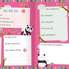 Ein bunter Fragebogen mit Koala- und Panda-Illustrationen, um persönliche Vorlieben und Interessen auszufüllen.