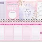 Kalender mit Habit-Tracker, Monatsübersicht Januar, und Wochenplan Dez./Jan., Zitat von Oscar Wilde über Bücher und Glück.