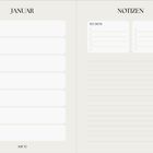 Kalenderblatt mit den Tagen 28. Dezember bis 3. Januar und Bereich für Notizen.