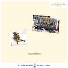 "Auswahl Motive" steht unter zwei Illustrationen: Kinder auf einem Schlitten und ein festlich geschmückter Zugwaggon.