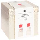 "GESCHENKBOXEN-SET" steht oben, darunter "3 STK/PCS, 7,5/10/12,5 cm". Die Box ist weiß mit goldenen Punkten.