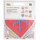 "Rico Design x Redfries Geschenkanhänger, 8 Designs." Oben verschiedene dekorative Anhänger in Form von Kuchen und Herzen.