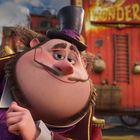 Der Text "WONDERS" ist auf einem rot-orangefarbenen Wagen. Ein animierter, fröhlicher Mann trägt Zylinder und Anzug.