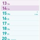 Kalenderseite für März. Markierte Tage: Internationaler Frauentag am 8., Frühlingsanfang am 20., Ostermontag am 29.