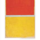 Illustration mit zwei großen Rechtecken, oben rot, unten gelb, getrennt von einer schmalen weißen Linie. Unten Zahlenreihe.