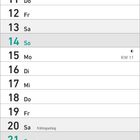 Kalender für März 2027, markiert: 8. Internationaler Frauentag, 20. Frühlingsanfang, 21. Palmsonntag, 26. Karfreitag, 28. Ostersonntag.