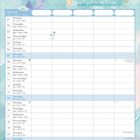 "Ostern" am 28., "März", "Sonntag", "Dienstag", Kalender mit Flügelwesen in blauem Kleid und Muscheln im Hintergrund.