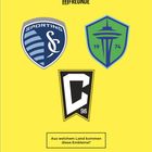 Text: "Aus welchem Land kommen diese Embleme? KW 20 Mittwoch, 19.05." Drei Sportembleme auf gelbem Hintergrund.