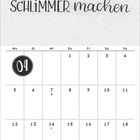 Text: "ICH würde NICHT ALLES wieder GENAUSO tun. Manches WÜRDE ICH SCHLIMMER machen." 
Kalenderblatt für April.