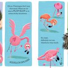 Did you say POO, Flamingo?
Oh no. Flamingos don’t say that word...

Eine Illustration mit Flamingo, Stachelschwein und Bär.