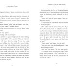 A Stitch in Time. A House, a Cat and Some Fossils. Dialoge über eine Tankstelle zwischen Maria und einer Zapfsäule.