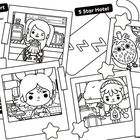 „At the Airport“, „Choose adventures, always!“. Illustrationen von Kindern, einem Flugzeug und Boarding Passes.