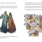 Text: Ein König weigert sich, Kinder zu haben. Ihm zur Seite steht eine leuchtende Göttin. Illustration: König isst Kinder.