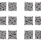 Mehrere nummerierte Kreuzworträtsel von 103 bis 114, geordnet in einem Raster von 4x3. Darunter Nummern 318, 319.