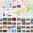 Vielseitige Reisebroschüre über Japan mit Karten, Reisetipps und Bildern japanischer Sehenswürdigkeiten und Kultur.