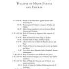 "Timeline of Major Events and Figures", eine Liste von historischen Ereignissen von 167 v. Chr. bis 36 n. Chr.