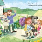 Text: "But goodbyes can be fun as well - a wave, a kiss, a smile. The biggest, tightest bear hug if it’s goodbye for a while."

Illustration eines Hauses mit Garten, Menschen winken und umarmen sich vor einem Auto mit Gepäck.