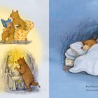 "Bear had settled down for a nice long sleep And was just drifting off, when he heard a..." Ein Bär, der isst, badet und schläft.