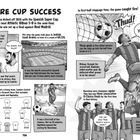 Comic mit Text über Barcelonas Erfolg im spanischen Superpokal 2026, Sieg gegen Real Madrid und Athletic Bilbao.