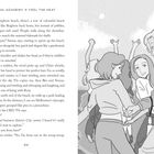 "Idol Academy ✶ Feel the Heat" und Text über einen Tag am Strand mit Freunden. Rechts eine Illustration von lachenden Personen.