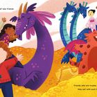 "Congratulations! You’ve just made a bunch of new friends. Friends who are maybe, uh... a little on the squishy side."

Kinder und bunte Drachen feiern auf goldenen Münzen.