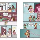 „Hey, Miss Sam!“ „Hey, Annabeth!“ „Kannst du heute die Rückgaben einsortieren?“ Annabeth und andere im Dialog in Bibliothek.