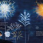 Texte: "When the first firework whistles...", "Chih-Ming likes celebrating...". Illustration von Feuerwerk am Nachthimmel.