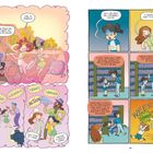 Linke Seite: Kinder werden zu Filmstars ernannt. Rechte Seite: Unsicherheiten und Hoffnung auf Unterstützung. Dialoge betonen Ermutigung.