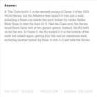 Answer: Die Cubs führten 8–0 im siebten Inning von Spiel 4 der 1929 World Series, aber die Athletics erzielten...