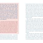 Links oben: Textausschnitt enthält den Satz über unveräußerliche Rechte und das Streben nach Glück. Unten links: "DECODED"-Stempel. Rechts: Erklärungen und Analysen zu diesen Rechten und deren historische Bedeutung.