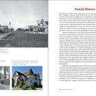 "Steinbeck's home, on the far right of the photo, was on Salinas's Central Avenue. When he was young, the street was unpaved and..."

Links historische Fotos einer Straße und zweier Gebäude. Rechts Text zur Familiengeschichte Steinbecks.