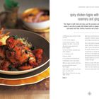 Rezept für "spicy chicken tagine with apricots, rosemary and ginger". Bild: Hähnchen mit Couscous und Gewürzen.