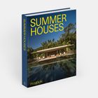 Text: SUMMER HOUSES, PHAIDON. Ein modernes Haus mit Pool, umgeben von üppiger Natur. Buchcover.
