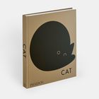 Buchcover mit Text "CAT" und "PHAIDON". Eine minimalistische Illustration einer Katze.