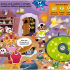 Witch makes a potion, can you find toadstools? Illustration: Hexe, Zaubertrank, bunte Figuren, viele Details.