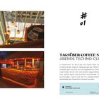 #01. TAGSÜBER COFFEE-SHOP, ABENDS TECHNO-CLUB. SPKRBOX, 200 GRAND RIVER AVE. Innenansicht mit moderner Bar.